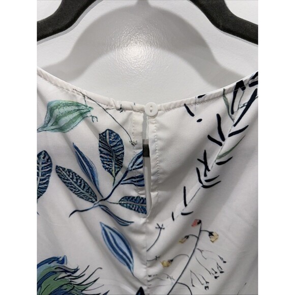 Sleeveless Women’s Maxi Dress White With Floral Pattern Size XXL With Pockets - Picture 3 of 4